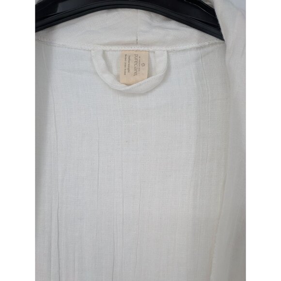 Purecare Dr. Weil Robe Women L/XL Linen Blend Featherweight Front Tie Minimalist - Picture 14 of 15